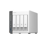 Unidad de disco duro NAS QNAP TS-433 con 4 GB de RAM, 16 TB de almacenamiento y procesador Cortex-A55, SKU K/TS-433-4G+4XMN10ADA400ES en color blanco