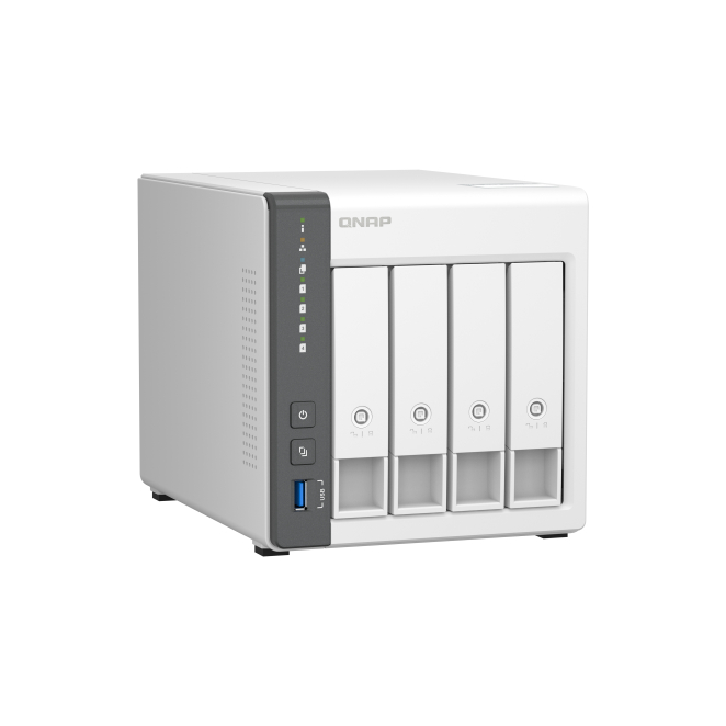 QNAP TS-433 NAS Torre Cortex-A55 4 GB 32 TB Unidad de disco duro QNAP Turbo System Blanco 3 QNAP TS-433 NAS para usuarios domésticos y empresas