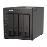 QNAP TS-453E NAS en formato torre con procesador Intel Celeron J6412, 8GB de RAM, 32TB de capacidad, SKU: K/TS-453E-8G+4XMN10ADA800S, color negro