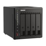 QNAP TS-453E NAS en formato torre con procesador Intel Celeron J6412, 8GB de RAM, 32TB de capacidad, SKU: K/TS-453E-8G+4XMN10ADA800S, color negro