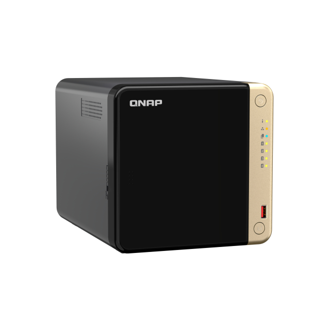 QNAP TS-464 NAS Torre Intel® Celeron® N5095 8 GB DDR4 16 TB Unidad de disco duro QNAP Turbo System Negro, Oro 3 Contexto de usuario QNAP TS-464