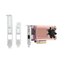 Tarjeta y adaptador de interfaz interno QNAP QM2 PCIe con SKU QM2-2P10G1TB, diseñada para mejorar la conectividad de red en servidores