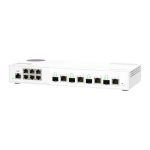 QNAP QSW-M2106-4C switch gestionado L2 en color blanco con puertos de velocidad 100/1000/2500 Mbps, SKU QSW-M2106-4C para redes cableadas