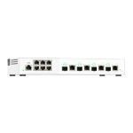QNAP QSW-M2106-4C switch gestionado L2 en color blanco con puertos de velocidad 100/1000/2500 Mbps, SKU QSW-M2106-4C para redes cableadas