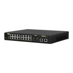 Imagen del switch QNAP QSW-M2116P-2T2S Gestionado L2, 2.5G Ethernet, Energía sobre Ethernet (PoE), color negro. SKU: QSW-M2116P-2T2S