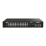 Imagen del switch QNAP QSW-M2116P-2T2S Gestionado L2, 2.5G Ethernet, Energía sobre Ethernet (PoE), color negro. SKU: QSW-M2116P-2T2S