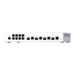 Switch gestionado L2 QNAP QSW-M408-4C en color blanco con 8 puertos Gigabit Ethernet y 4 puertos combo SFP. SKU: QSW-M408-4C