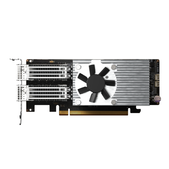 QNAP adaptador de red interno de fibra 100G QNAP QXG-100G2SF-E810 adaptador y tarjeta de red interno de fibra con velocidad de 100000 Mbit/s, SKU QXG-100G2SF-E810