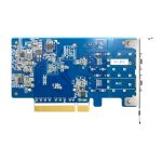 Vista del adaptador y tarjeta de red interno de QNAP con fibra de 25000 Mbit/s, modelo QXG-25G2SF-CX6