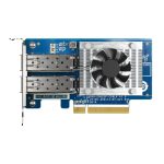 Vista del adaptador y tarjeta de red interno de QNAP con fibra de 25000 Mbit/s, modelo QXG-25G2SF-CX6