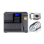 QNAP TL-D1600S caja para disco duro externo, carcasa de disco duro/SSD negra y gris. Compatible con discos de 2.5 y 3.5 pulgadas. SKU TL-D1600S.