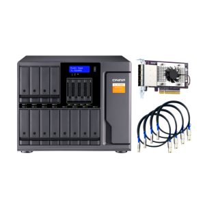QNAP TL-D1600S caja para disco duro externo, carcasa de disco duro/SSD negra y gris. Compatible con discos de 2.5 y 3.5 pulgadas. SKU TL-D1600S.