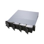 QNAP TL-R1200S-RP caja externa para discos duros y SSDs, colores negro y gris, compatible con discos de 2.5 y 3.5 pulgadas. SKU TL-R1200S-RP