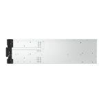 Caja para disco duro externo QNAP modelo TL-R2400PES-RP en colores negro y gris, compatible con discos de 2.5 y 3.5 pulgadas