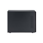 Imagen de la QNAP TR-002, una caja para disco duro externo en color negro, compatible con discos de 2.5 y 3.5 pulgadas. SKU: TR-002