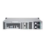 NAS QNAP TS-1263XU-RP con rack de 2U, procesador AMD G GX-420MC, 4 GB DDR3L, capacidad de 168 TB y Turbo System. Modelo TS-1263XU-RP-4G/168TB-IWP