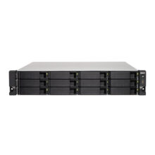NAS QNAP TS-1263XU-RP con rack de 2U, procesador AMD G GX-420MC, 4 GB DDR3L, capacidad de 168 TB y Turbo System. Modelo TS-1263XU-RP-4G/168TB-IWP