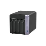 Servidor de almacenamiento NAS QNAP TS-432X-4G negro, equipado con 4 GB de memoria DDR4 y el procesador Alpine AL-524 SKU TS-432X-4G