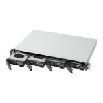 QNAP TS-433eU NAS de bastidor 1U en color negro, equipado con procesador Cortex-A55 y 4 GB de RAM, sin almacenamiento preinstalado, SKU TS-433EU