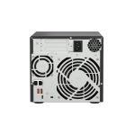 Vista del NAS QNAP TS-473A con procesador Ryzen Embedded V1500B, 8 GB de memoria DDR4 y 0 TB de almacenamiento, SKU TS-473A-8G, en color negro