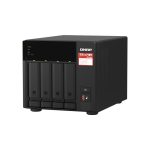 Vista del NAS QNAP TS-473A con procesador Ryzen Embedded V1500B, 8 GB de memoria DDR4 y 0 TB de almacenamiento, SKU TS-473A-8G, en color negro