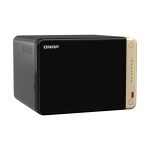 QNAP NAS Torre modelo TS-664 con procesador Intel Celeron N5095, 8 GB RAM DDR4, sin almacenamiento incluido y en colores negro y bronce. SKU: TS-664-8G
