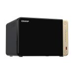 QNAP NAS Torre modelo TS-664 con procesador Intel Celeron N5095, 8 GB RAM DDR4, sin almacenamiento incluido y en colores negro y bronce. SKU: TS-664-8G