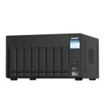 QNAP TS-832PX NAS en torre de aluminio negro con procesador Annapurna Labs AL324, 4 GB DDR4 y 0 TB en el sistema QNAP Turbo, SKU TS-832PX-4G