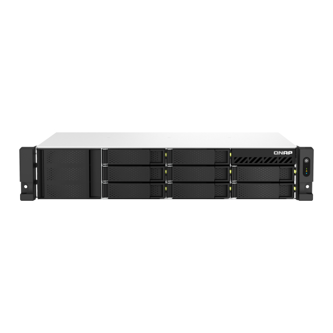 QNAP TS-864EU-8G servidor de almacenamiento NAS Bastidor (2U) Intel® Celeron® 8 GB DDR4 0 TB QNAP Turbo System Negro 1 QNAP TS-864EU-8G servidor de almacenamiento NAS frontal
