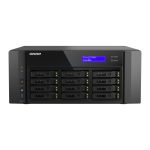 Imagen del servidor de almacenamiento NAS QNAP modelo TS-H1277AFX-R7-32G con procesador AMD Ryzen 7, 32 GB DDR5 y torre negra, SKU TS-H1277AFX-R7-32G