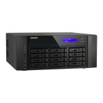 Imagen del servidor de almacenamiento NAS QNAP modelo TS-H1277AFX-R7-32G con procesador AMD Ryzen 7, 32 GB DDR5 y torre negra, SKU TS-H1277AFX-R7-32G