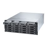 QNAP TS-h2483XU-RP NAS de bastidor (4U) en color negro con procesador Intel Xeon E-2236 y 128 GB de memoria DDR4, SKU TS-H2483XU-RP-E2236-128G