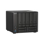 QNAP TS-H973AX NAS de torre con procesador Ryzen Embedded V1500B, 32 GB de RAM DDR4, capacidad de almacenamiento 0 TB, sistema operativo QuTS hero, color negro. SKU TS-H973AX-32G
