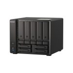 QNAP TS-H973AX NAS de torre con procesador Ryzen Embedded V1500B, 32 GB de RAM DDR4, capacidad de almacenamiento 0 TB, sistema operativo QuTS hero, color negro. SKU TS-H973AX-32G