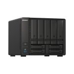 QNAP TS-H973AX NAS de torre con procesador Ryzen Embedded V1500B, 32 GB de RAM DDR4, capacidad de almacenamiento 0 TB, sistema operativo QuTS hero, color negro. SKU TS-H973AX-32G