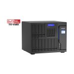 QNAP TVS-h1688X NAS en torre, procesador Intel Xeon W-1250, 32 GB DDR4 RAM, 0 TB almacenamiento, modelo negro. SKU TVS-H1688X-W1250-32G