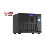 QNAP TVS-h1688X NAS en torre, procesador Intel Xeon W-1250, 32 GB DDR4 RAM, 0 TB almacenamiento, modelo negro. SKU TVS-H1688X-W1250-32G