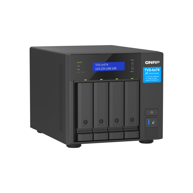 QNAP TVS-H474 NAS Torre Intel® Pentium® G7400 8 GB DDR4 0 TB QuTS hero Negro 3 Contexto de usuario para QNAP TVS-H474 NAS Torre