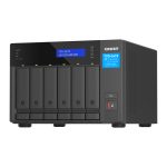 QNAP TVS-H674 NAS en torre, color negro, con procesador Intel Core i5-12400 y 32 GB de memoria DDR4, sin almacenamiento incluido. SKU: TVS-H674-I5-32G