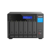Servidor NAS QNAP modelo TVS-H674T-I5-32G con procesador Intel Core i5-12400, 32 GB de memoria DDR4, para alta capacidad de almacenamiento, en color negro