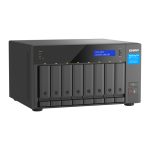 QNAP TVS-h874 NAS en formato torre, procesador Intel Core i5-12400, memoria de 32GB DDR4, 0 TB de almacenamiento QuTS hero, color negro. SKU TVS-H874-I5-32G