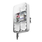 Imagen de la antena omnidireccional QuMax Omni de QuWireless diseñada para el modelo TRB500. Ofrece 4 dBi de ganancia y cuenta con compatibilidad PoE/LAN. SKU: A500MO