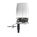 Antena QuWireess modelo QuSpot para redes inalámbricas, omnidireccional con PoE/LAN y ganancia de 4 dBi, SKU A955S.