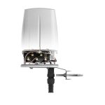 Antena QuWireess modelo QuSpot para redes inalámbricas, omnidireccional con PoE/LAN y ganancia de 4 dBi, SKU A955S.