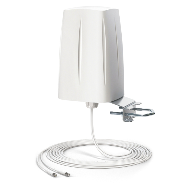 QuWireless antena omnidireccional SMA 4 dBi para redes Antena omnidireccional QuWireless con conector SMA y 4 dBi de ganancia, SKU AOLM2-1, ideal para redes inalámbricas