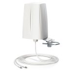 Antena QuWireless modelo AOLM2 para redes inalámbricas, omnidireccional con 4 dBi y conexión SMA. SKU: AOLM2.