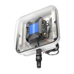 Imagen de la antena QuWireless QuMax Omni TCR100 con 2 antenas LTE omnidireccionales PoE/LAN y 6 dBi de ganancia, SKU AT100MO.