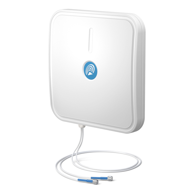 QuWireless antena direccional MIMO 19 dBi RP-TNC para red Antena direccional QuWireless S24-19HV-20-2 MIMO con conector RP-TNC y 19 dBi, SKU SS19HV.20.2RT