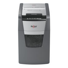 Rexel Optimum AutoFeed+ 130X triturador de papel con tecnología de corte cruzado, nivel de ruido de 55 dB y boca de entrada de 22 cm, en colores negro y plata. SKU: 2020130XEU