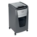 Triturador de papel Rexel AutoFeed+ 300X con corte cruzado, 55 dB, 23 cm de ancho en colores negro y gris, SKU 2020300XEU